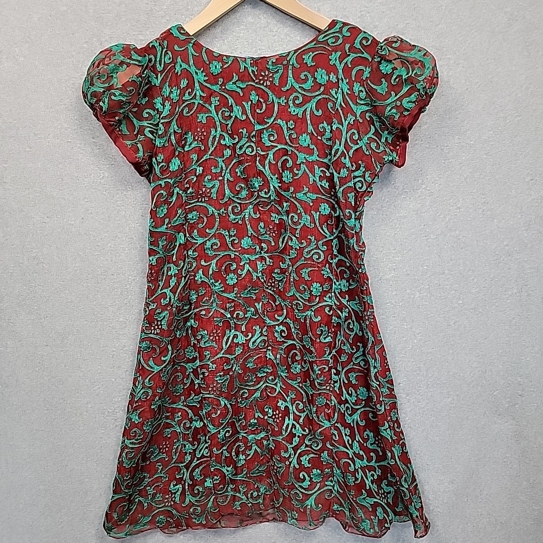 Indian Ethnic Floral Tunic Dress For Women Xs Boho Hippie Vintage Look Festival — image 5 of 8